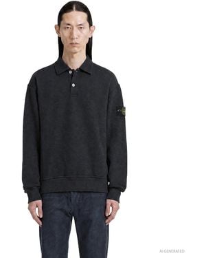 Stone Island 6100054 Polo Sweatshirt - Black