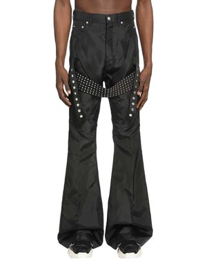 Rick Owens Temple Mega Strap Moto Trousers - Black