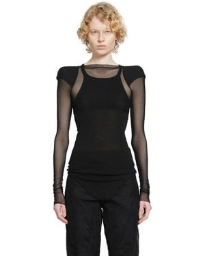 Rick Owens Temple Helm Top - Black