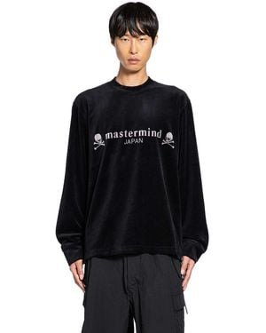 MASTERMIND WORLD Velvet Logo Long Sleeve T-Shirt - Black