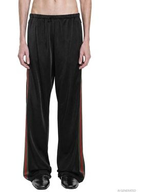 Gucci Web Viscose Jersey Sweatpants - Black