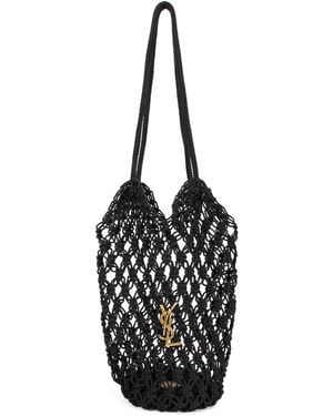 Saint Laurent Cassandre Large Tote Bag - Black
