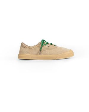 Moncler Vera Leisure Suede Trainers - Natural
