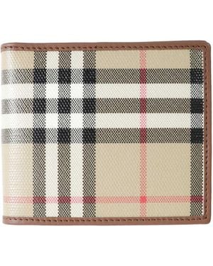 Burberry Check Bifold Wallet - Natural