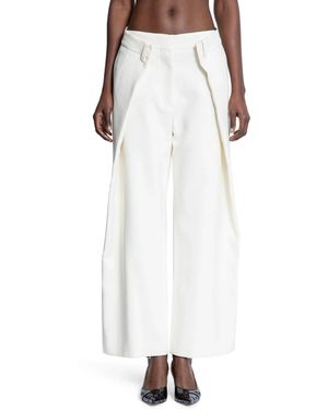 ROKH Pleated Wide Trousers - White