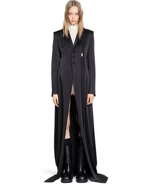 Ann Demeulemeester Abke X-Long Open Front Coat - Black