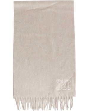 Max Mara Monogram Pure Cashmere Stole - Natural