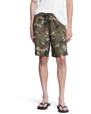 Moncler Camo Logo Swim Shorts - Green