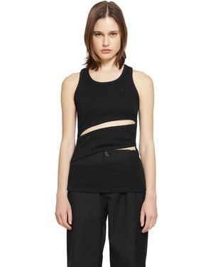 Coperni Spiral Tank Top - Black