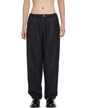 ROSE BURRITO Wool Pyjama Trousers - Black
