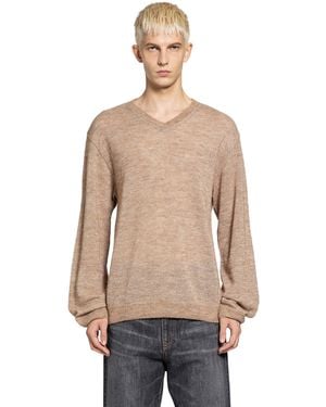 MYTHINKS My Alpaca Shaggy V-Neck - Natural