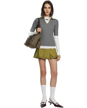 Miu Miu Silk Jumper - Green