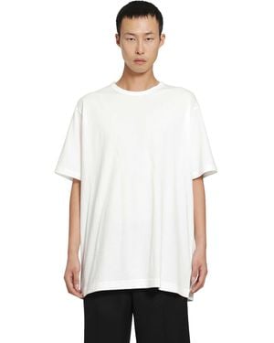 Yohji Yamamoto Soft Single Jersey Ss Tee - White
