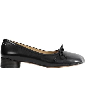 MM6 by Maison Margiela Anatomic Classic Ballet Flats - Black