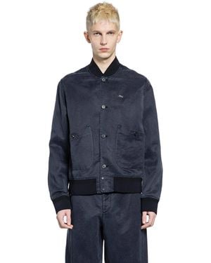 Massimo Osti Studio Nylon Silk Bomber - Blue
