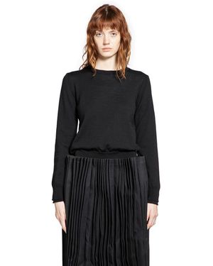 Cdg/cdg Cropped Wool Jumper - Black