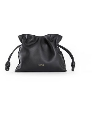 Loewe Mini Flamenco Clutch In Nappa Calfskin - Black