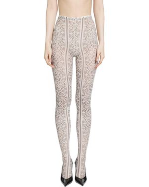 Dilara Findikoglu Past Edges Lace-Effect Mesh Tights - Natural