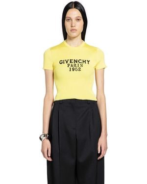 Givenchy 1952 Paris Short Sleeve Crop Top - Metallic
