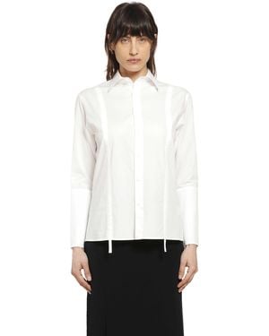 Yohji Yamamoto Broad Gather Detail Shirt - White