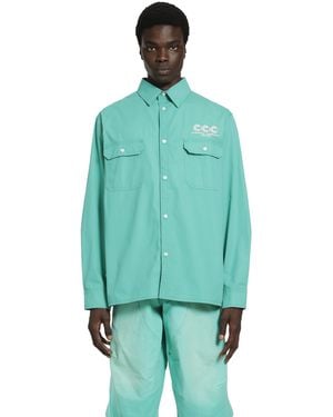Willy Chavarria Corcoran Workshirt - Green