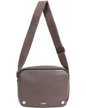 Loewe Medium Pebble Messenger Bag - Brown