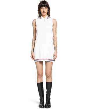 Thom Browne Full Needle Tennis Polo Mini Dress - White