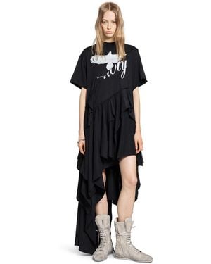 Ann Demeulemeester Guusta Long High Comfort Deconstructed Dress - Black