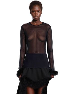 Mugler Marabou Top - Black