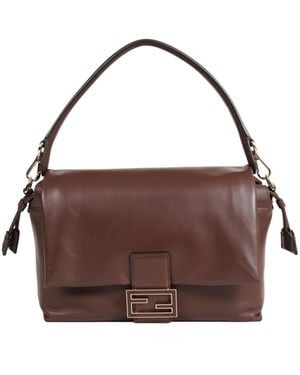 Fendi Mamma Baguette Medium Bag - Brown