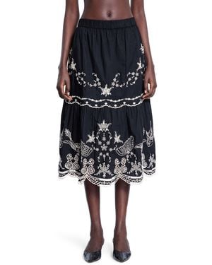 Sea Kingsley Embroidered Skirt - Black