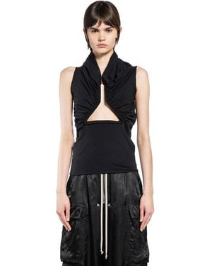 Rick Owens Temple Jersey Ss Prong - Black