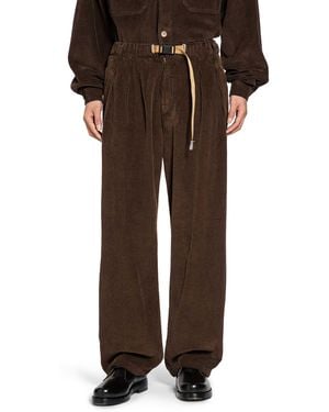 White Sand Corduroy Drawstring Pants - Brown