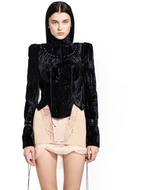 Dilara Findikoglu Old Waves Velvet Jacket - Black