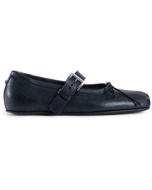 Ann Demeulemeester Zoey Ballerinas In Nappa Calfskin - Blue