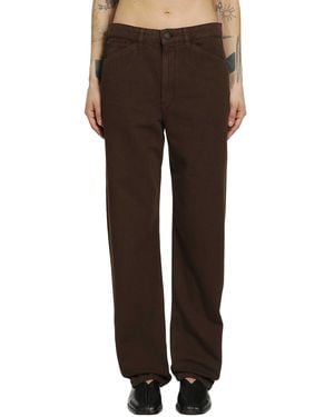 Lemaire 5 Pocket Twisted Pants - Brown