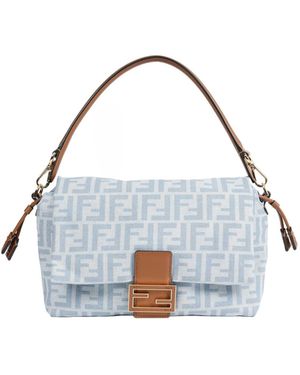 Fendi Mamma Baguette Medium - Blue