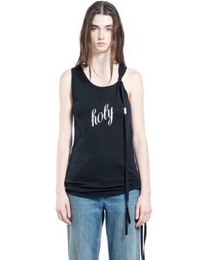 Ann Demeulemeester Seva Holy Print Tank Top - Blue
