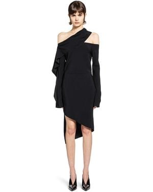 Nensi Dojaka Asymmetric Long Sleeve Mini Dress - Black