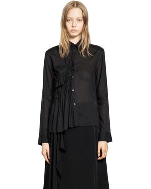 Yohji Yamamoto Front Pintuck Blouse - Black