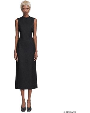 Maison Margiela Wool Midi Dress - Black