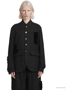 Aleksandr Manamïs Romance Coat - Black