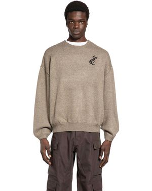 Fear Of God Waffle Crewneck Jumper - Brown