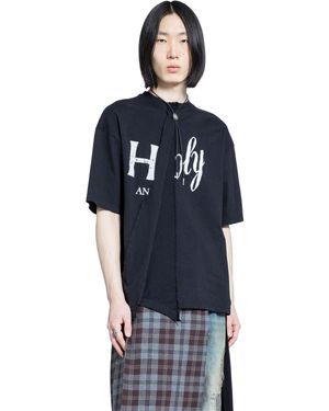 Ann Demeulemeester Hardon High-Comfort T-Shirt - Blue