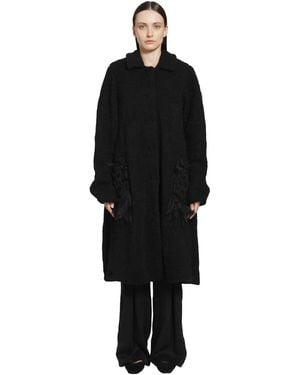 PAULINE DUJANCOURT Annie Alpaca Hand-Knit Coat - Black