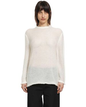 TOTEME Long Open Weave Knit Jumper - White