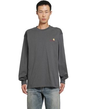 Carhartt L/American Script T-Shirt - Gray
