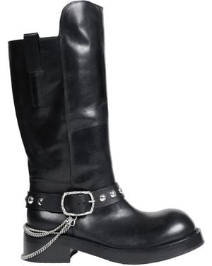 Ann Demeulemeester Edeed Riding Boots - Black
