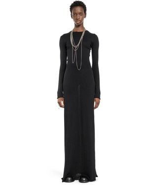 Ann Demeulemeester Eva Long Open Back Dress - Black
