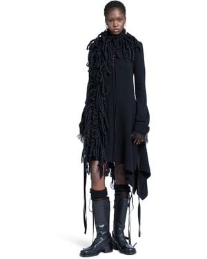 Ann Demeulemeester Cordule Lace-Up Serafino Dress - Blue
